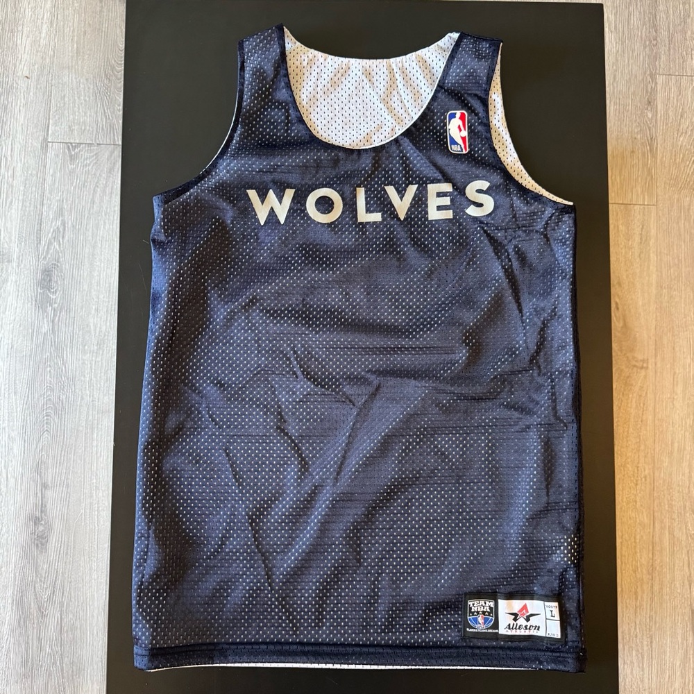 Youth NBA Alleson Minnesota Timberwolves Twolves Reversible Mesh Jersey Size L